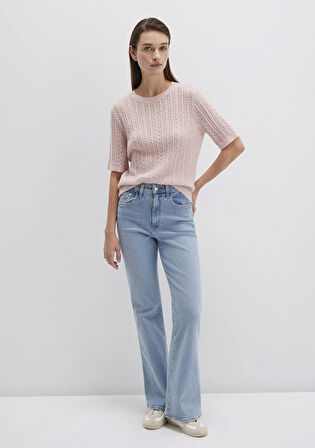 Kısa Kollu Pembe Kazak 1710702-90663