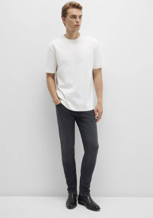 Bisiklet Yaka Ekru Basic Tişört 0612864-70057