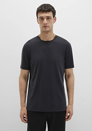 Bisiklet Yaka Siyah Basic Tişört 0612865-900