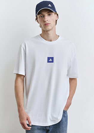 PlayStation Baskılı Beyaz Tişört 0612926-620