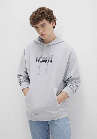 Mavi Logo Baskılı Gri Sweatshirt 0S10395-70075