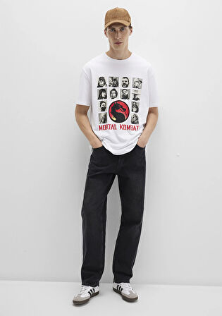 Mortal Kombat Baskılı Siyah Tişört 0612921-620
