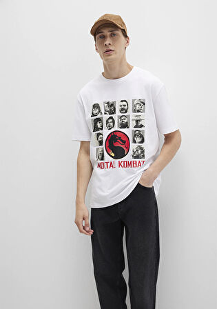 Mortal Kombat Baskılı Siyah Tişört 0612921-620