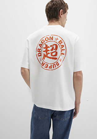 Dragon Ball Baskılı Beyaz Tişört 0612927-70057