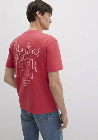 1991 Baskılı Pembe Tişört 0612908-71079