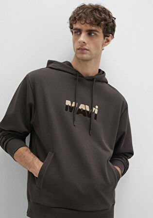 Mavi Logo Baskılı Kahverengi Sweatshirt 0S10395-70219