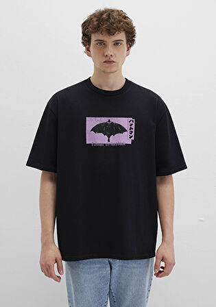 Batmann Baskılı Siyah Tişört 0612920-900