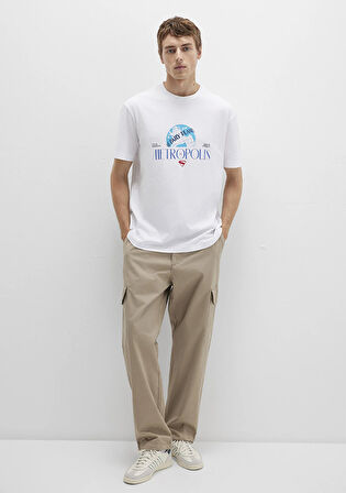 Superman Baskılı Beyaz Tişört 0612918-620