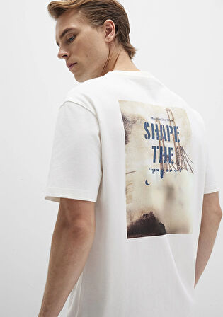 Baskılı Ekru Tişört 0612836-70057