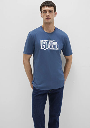 İstanbul Baskılı Mavi Tişört 0611789-90609