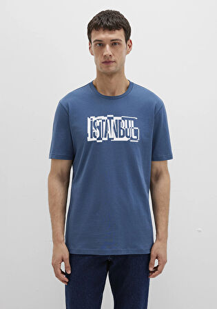 İstanbul Baskılı Mavi Tişört 0611789-90609