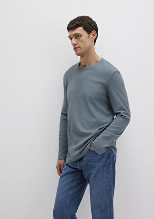 Uzun Kollu Gri Basic Tişört 065755-80889