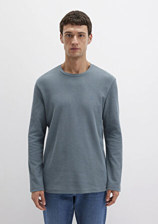 Uzun Kollu Gri Basic Tişört 065755-80889