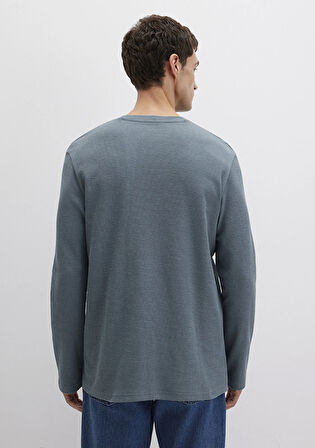 Uzun Kollu Gri Basic Tişört 065755-80889