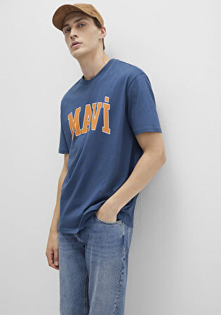 Mavi Logo Baskılı Mavi Tişört 0611711-90609