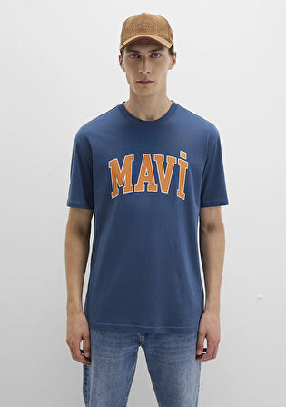 Mavi Logo Baskılı Mavi Tişört 0611711-90609
