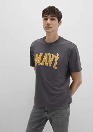 Mavi Logo Baskılı Gri Tişört 0611711-70088