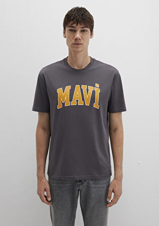 Mavi Logo Baskılı Gri Tişört 0611711-70088