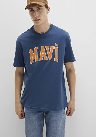 Mavi Logo Baskılı Mavi Tişört 0611711-90609
