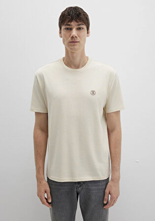 Mavi Logo İşlemeli Bej Basic Tişört 067074-70072