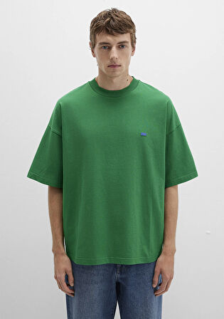 Bisiklet Yaka Basic Yeşil Tişört 0611931-85916