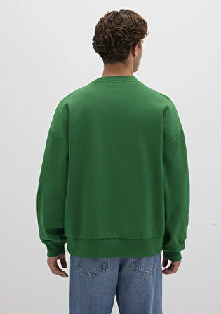 Bisiklet Yaka Yeşil Sweatshirt 0S10415-85916