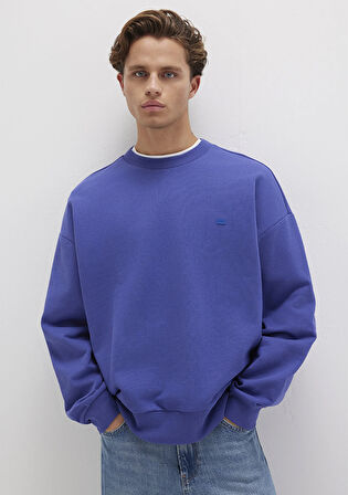 Bisiklet Yaka Mavi Sweatshirt 0S10415-70695
