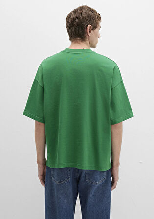 Bisiklet Yaka Basic Yeşil Tişört 0611931-85916