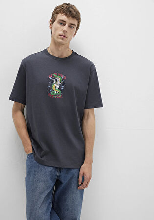 Baskılı Antrasit Tişört 0612929-80106