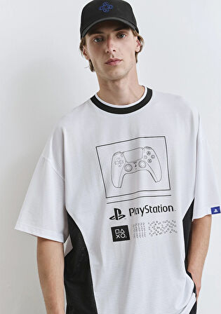 PlayStation Baskılı Beyaz Tişört 0612938-620