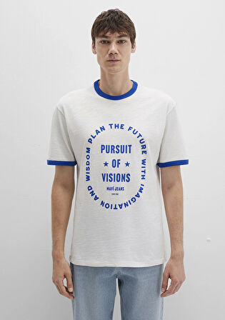 Baskılı Ekru Tişört 0612954-70057