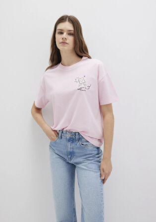 Baskılı Pembe Tişört 1613379-71007