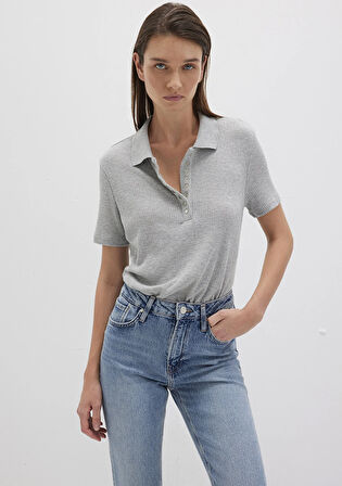 Gri Polo Tişört 1613353-83096