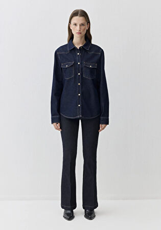 Angela Classic Denim Rinse Jean Gömlek 1210819-90120