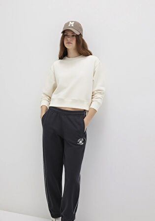 Bisiklet Yaka Ekru Sweatshirt 1S10387-70049