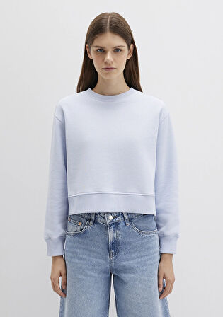 Bisiklet Yaka Mavi Sweatshirt 1S10387-89201