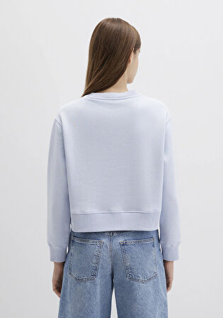 Bisiklet Yaka Mavi Sweatshirt 1S10387-89201