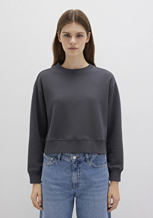 Bisiklet Yaka Antrasit Sweatshirt 1S10387-83620