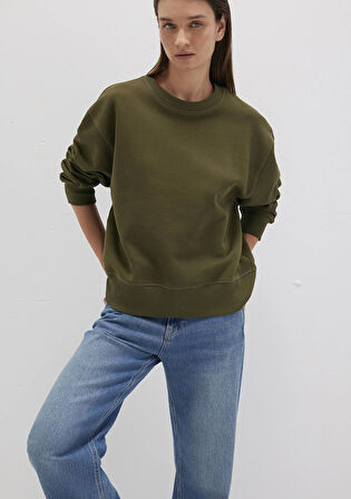 Bisiklet Yaka Haki Sweatshirt 1S10390-71589