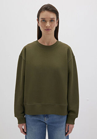 Bisiklet Yaka Haki Sweatshirt 1S10390-71589