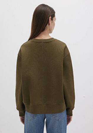 Bisiklet Yaka Haki Sweatshirt 1S10390-71589