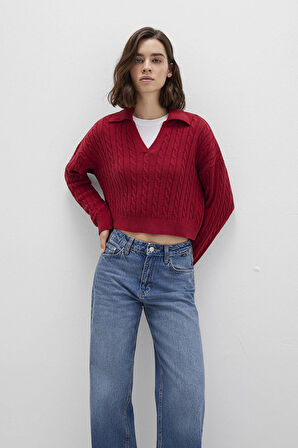 Mavi Kadın Polo Yaka Kazak M1710717-70391