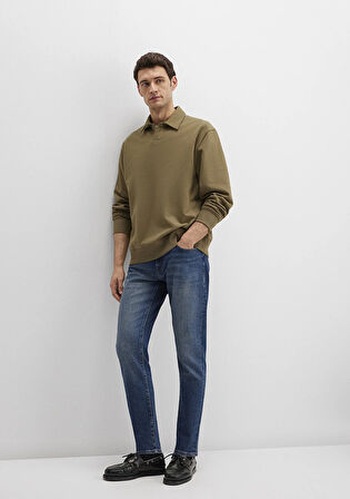 Milan Classic Denim Vintage Koyu Mavi Jean Pantolon 0081090816