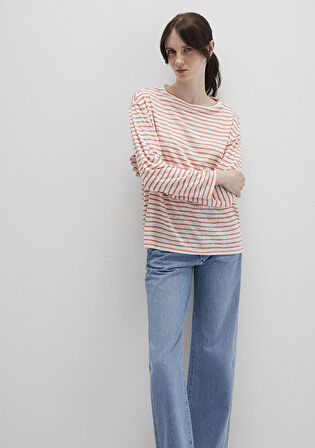 Turuncu Çizgili Tişört 1612664-90710