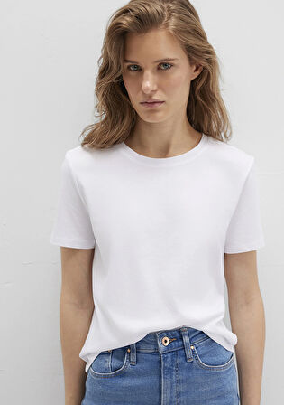 Beyaz Basic Tişört 1613406-620