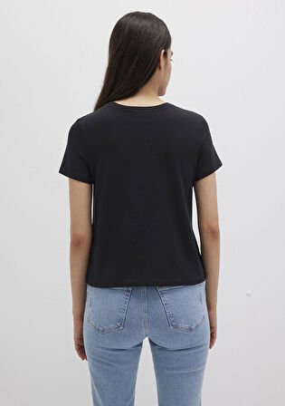 Siyah Basic Tişört 1613536-900