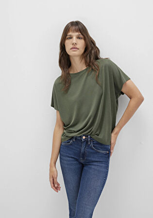 Lux Touch TENCEL TM Haki Modal Basic Tişört 167245-71551