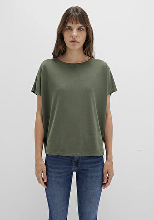 Lux Touch TENCEL TM Haki Modal Basic Tişört 167245-71551