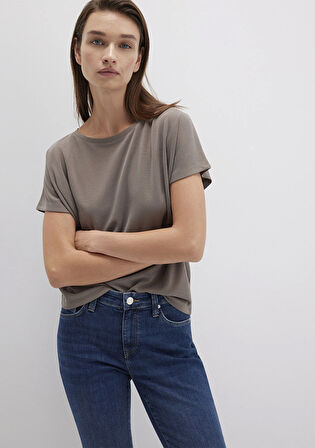 Lux Touch TENCEL TM Modal Kahverengi Basic Tişört 167245-83866