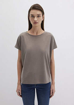 Lux Touch TENCEL TM Modal Kahverengi Basic Tişört 167245-83866
